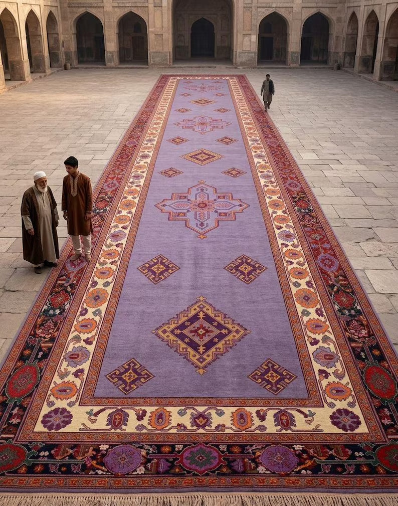 Handmade Tufted Rug, Boho Vintage Area Rug, Large Colorful Persian Style carpet, housewarming gift